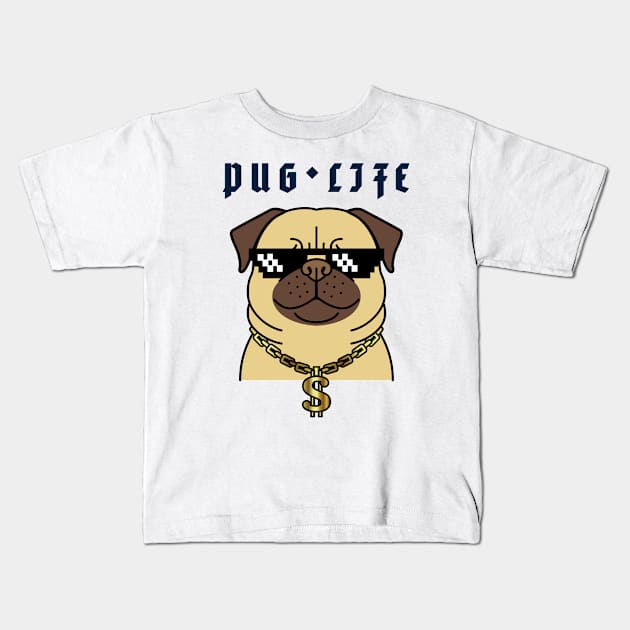 Pug Life Kids T-Shirt by Ivanapcm